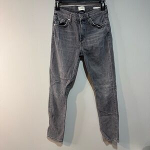 Citizens Of Humanity Straight Leg Gray Washed Jeans Skyla Mid Rise Cigarette